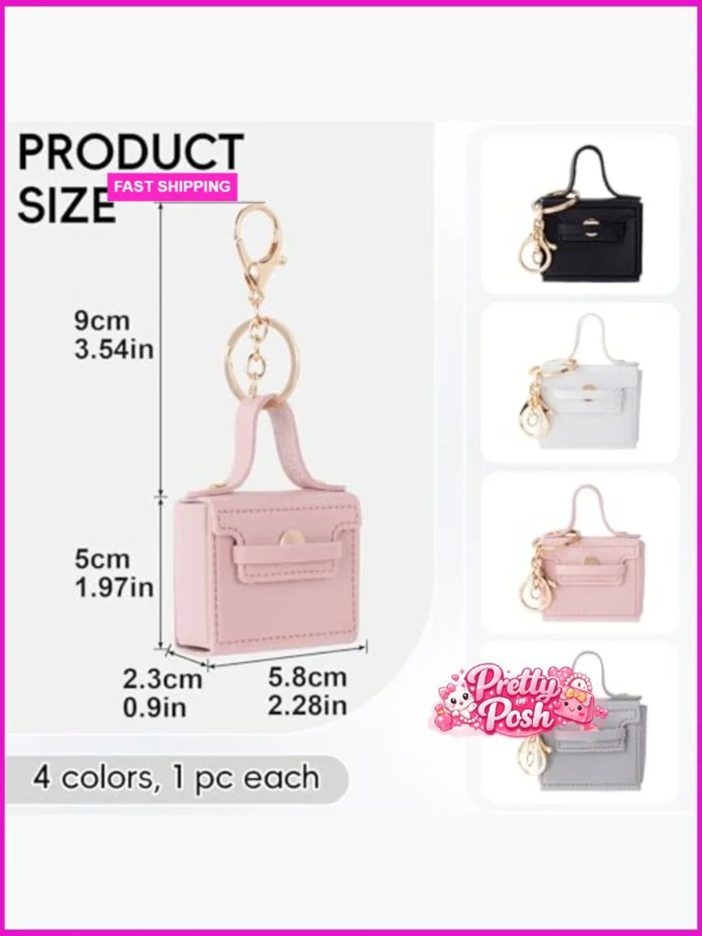 PU Leather Mini Backpack Keychain Coin Purse Zipper Pouch